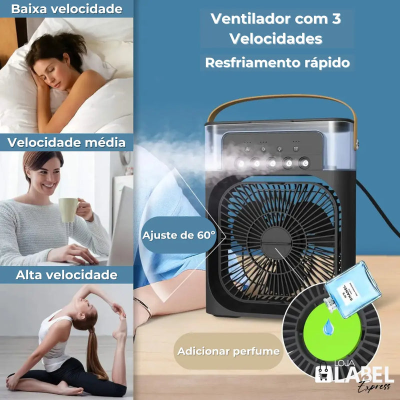 Mini Ar Condicionado Portátil 4 em 1 AirComfort Pro - LabelExpress