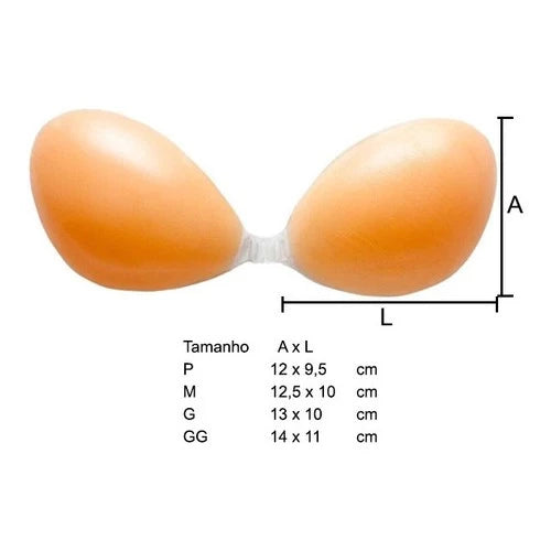 Sutiã Adesivo Efeito Silicone Invisível Aumenta E Levanta Seios