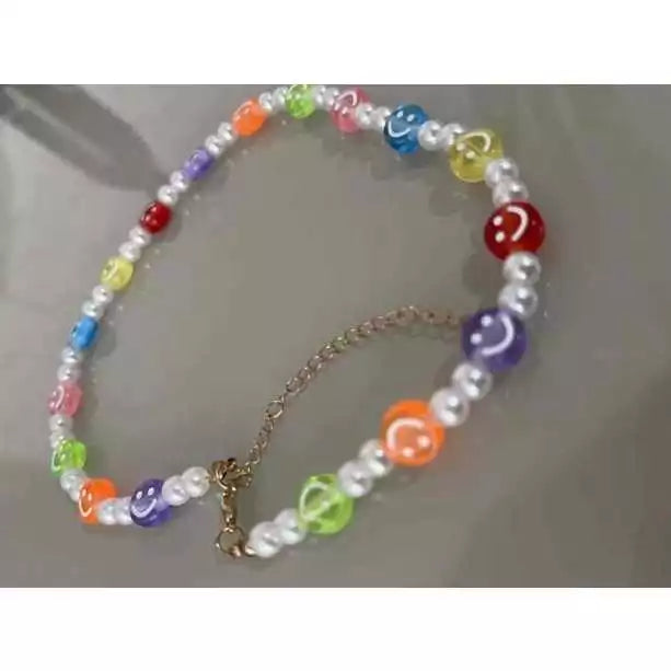 Colar de Pérola Smile / Pulseira de Pérola Smile Unissex