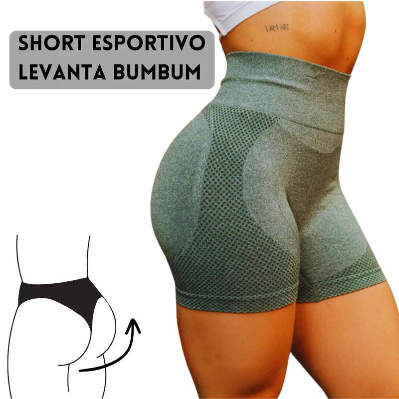 Shorts Fitness Empina Bumbum Modelo Esportivo Com Elasticidade TAM: ÚNICO (PP-GG)