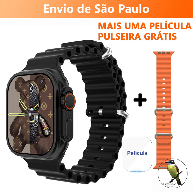 Smartwatch T800 Series 8 Ultra Calculadora Cardíaca Monitoramento Da Frequência Relógio Inteligente