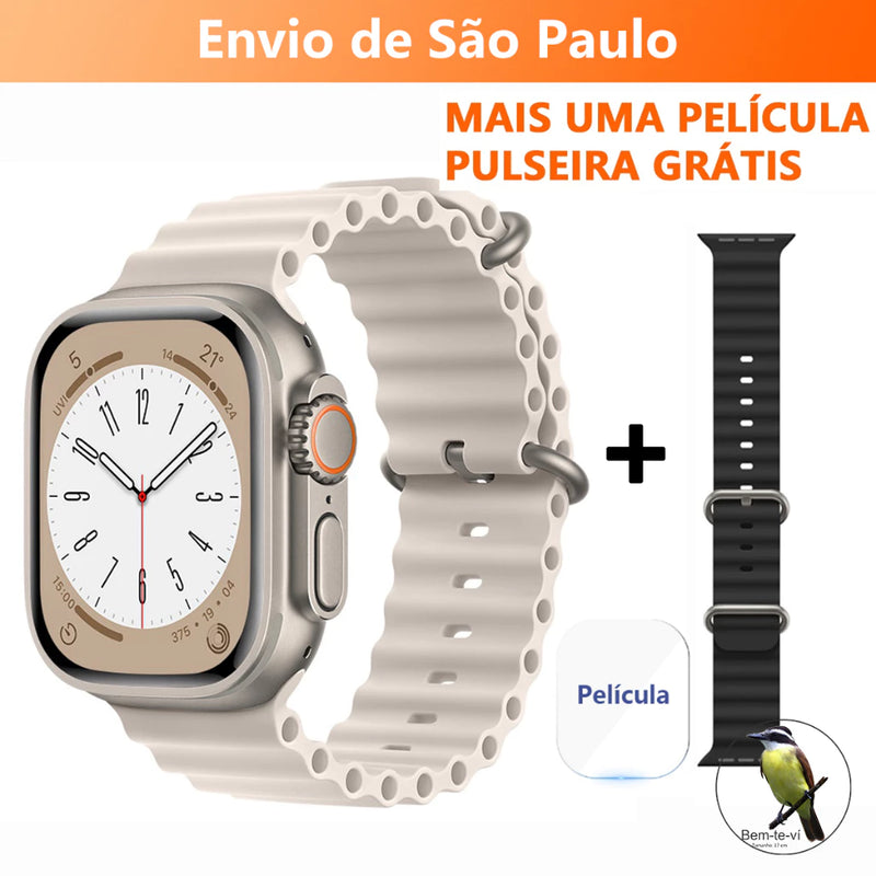 Smartwatch T800 Series 8 Ultra Calculadora Cardíaca Monitoramento Da Frequência Relógio Inteligente