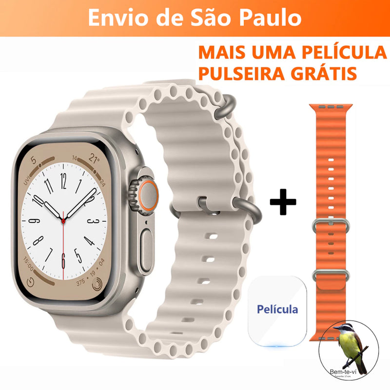 Smartwatch T800 Series 8 Ultra Calculadora Cardíaca Monitoramento Da Frequência Relógio Inteligente