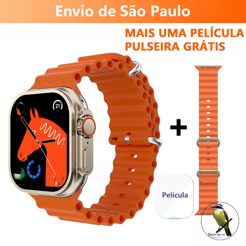 Smartwatch T800 Series 8 Ultra Calculadora Cardíaca Monitoramento Da Frequência Relógio Inteligente