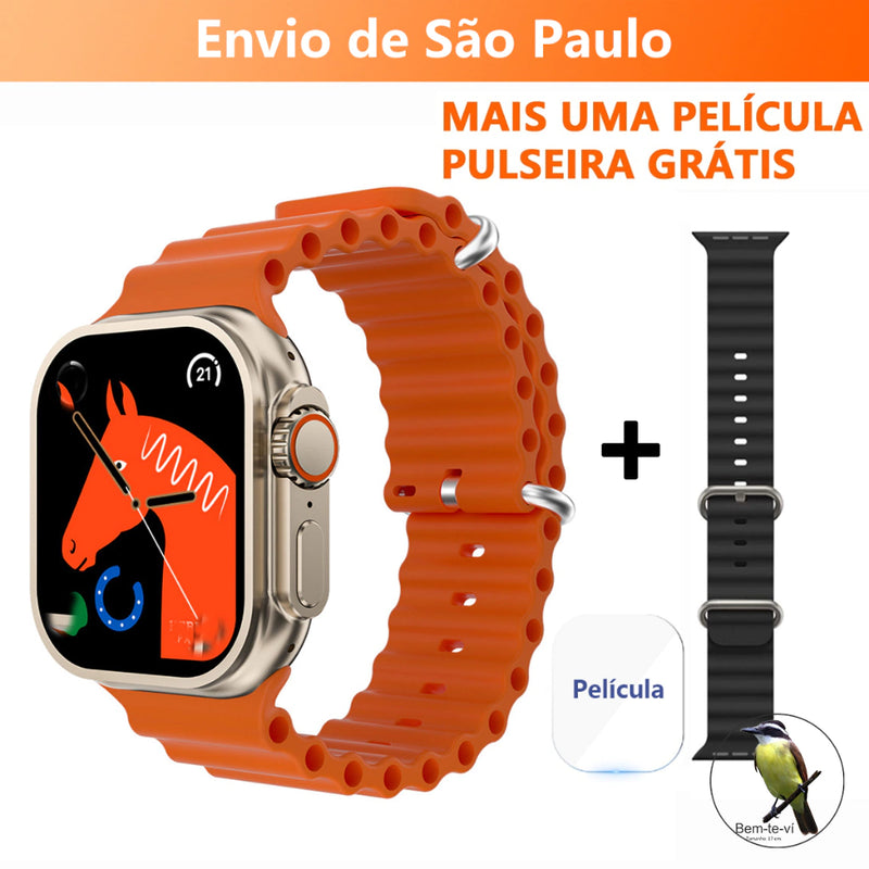 Smartwatch T800 Series 8 Ultra Calculadora Cardíaca Monitoramento Da Frequência Relógio Inteligente