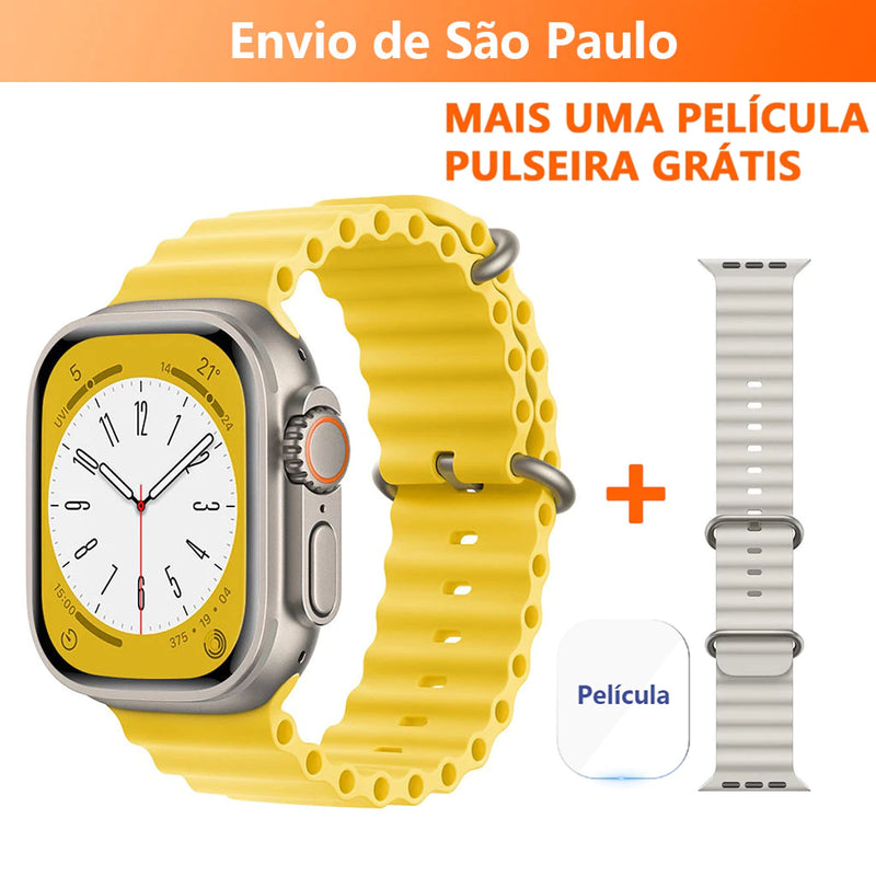 Smartwatch T800 Series 8 Ultra Calculadora Cardíaca Monitoramento Da Frequência Relógio Inteligente