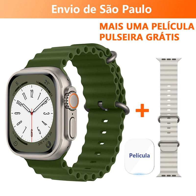 Smartwatch T800 Series 8 Ultra Calculadora Cardíaca Monitoramento Da Frequência Relógio Inteligente