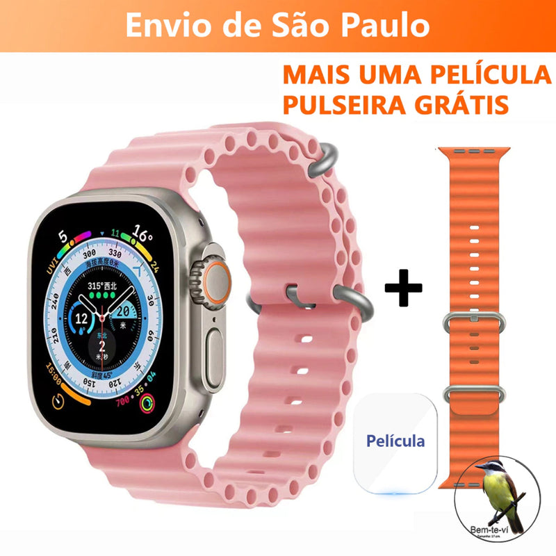 Smartwatch T800 Series 8 Ultra Calculadora Cardíaca Monitoramento Da Frequência Relógio Inteligente